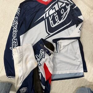 Troy Lee Designs Men's Blue and White Jersey